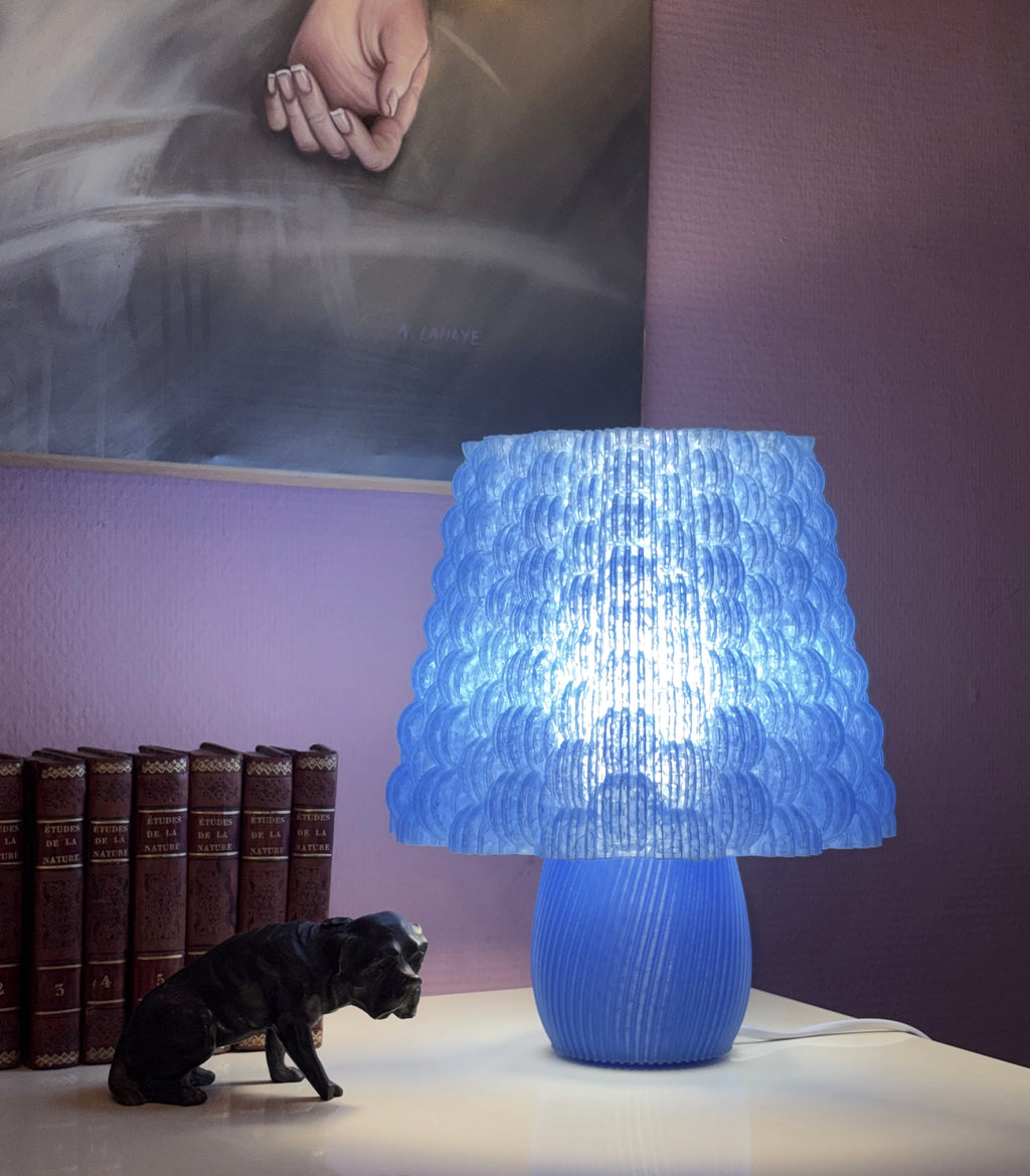 Lampe lumibubble Bleue – Impression 3D sur mesure