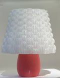 lampe de table lumibubble blanc et rose